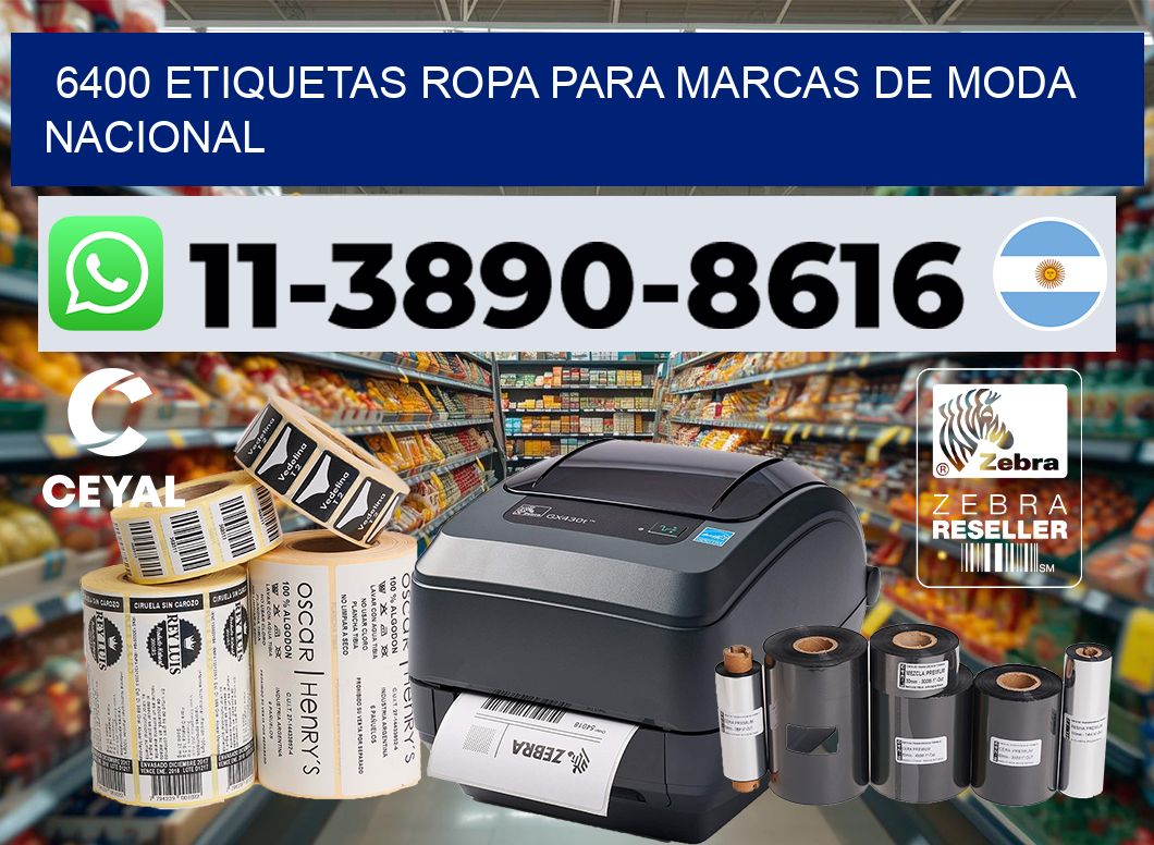 6400 Etiquetas ropa para marcas de moda nacional