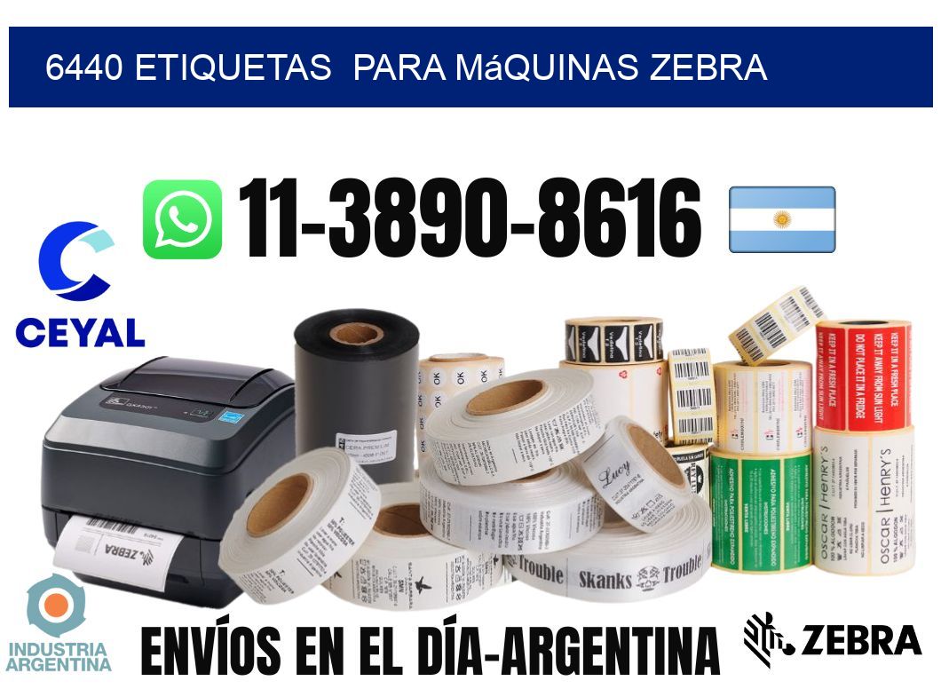 6440 etiquetas para máquinas Zebra
