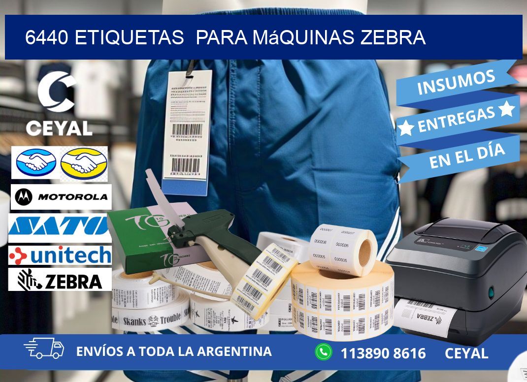 6440 etiquetas para máquinas Zebra