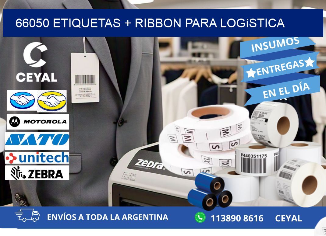 66050 etiquetas + ribbon para logística