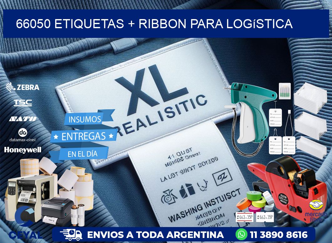 66050 etiquetas + ribbon para logística