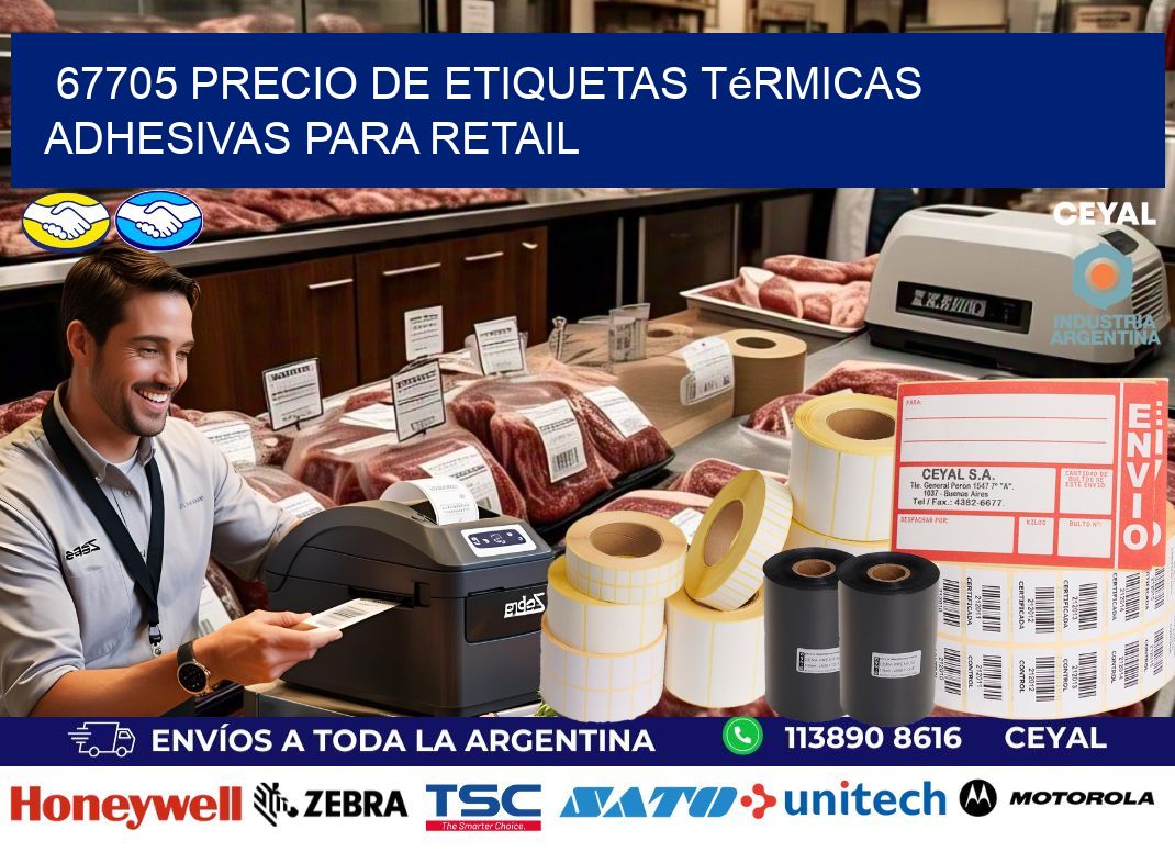 67705 precio de etiquetas térmicas adhesivas para retail