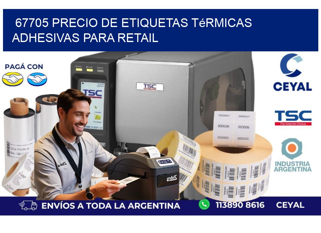 67705 precio de etiquetas térmicas adhesivas para retail