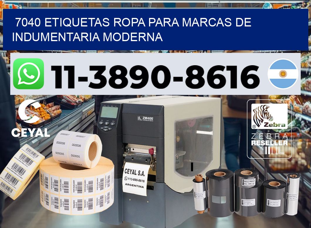 7040 Etiquetas ropa para marcas de indumentaria moderna