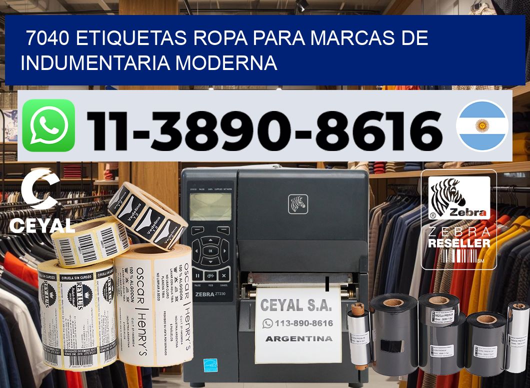 7040 Etiquetas ropa para marcas de indumentaria moderna