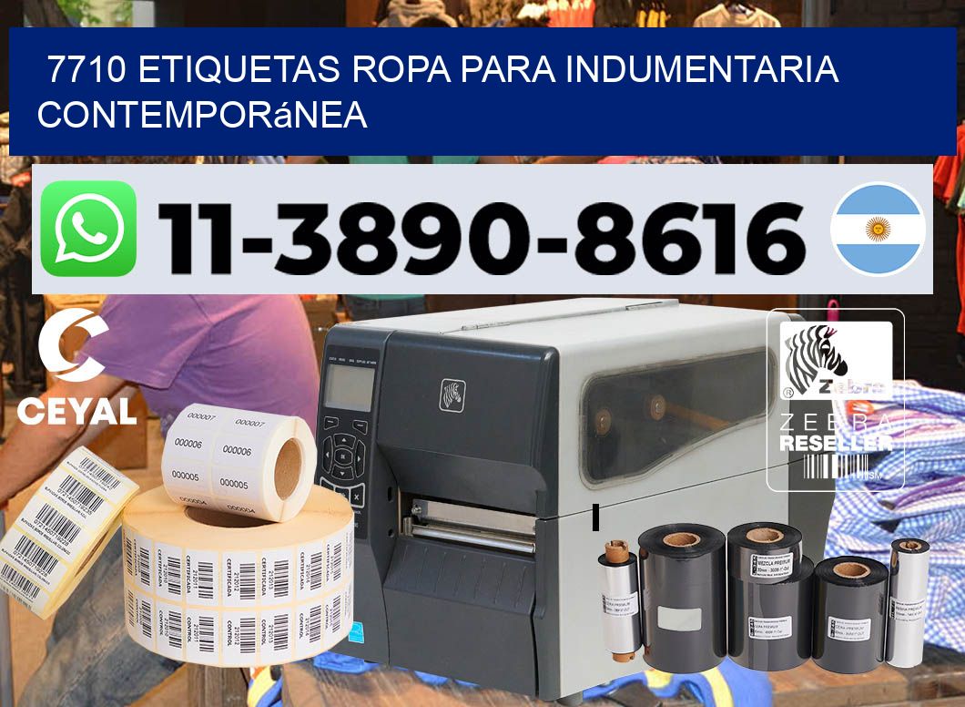 7710 Etiquetas ropa para indumentaria contemporánea
