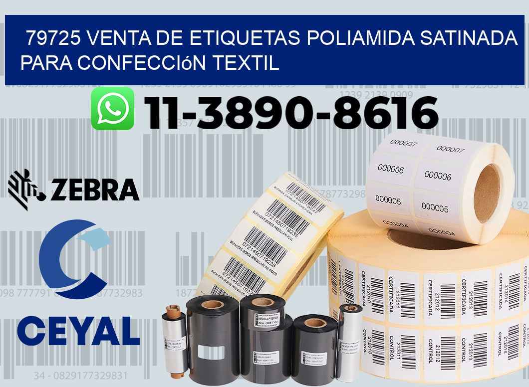 79725 venta de etiquetas poliamida satinada para confección textil