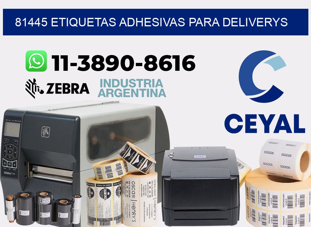 81445 etiquetas adhesivas para deliverys