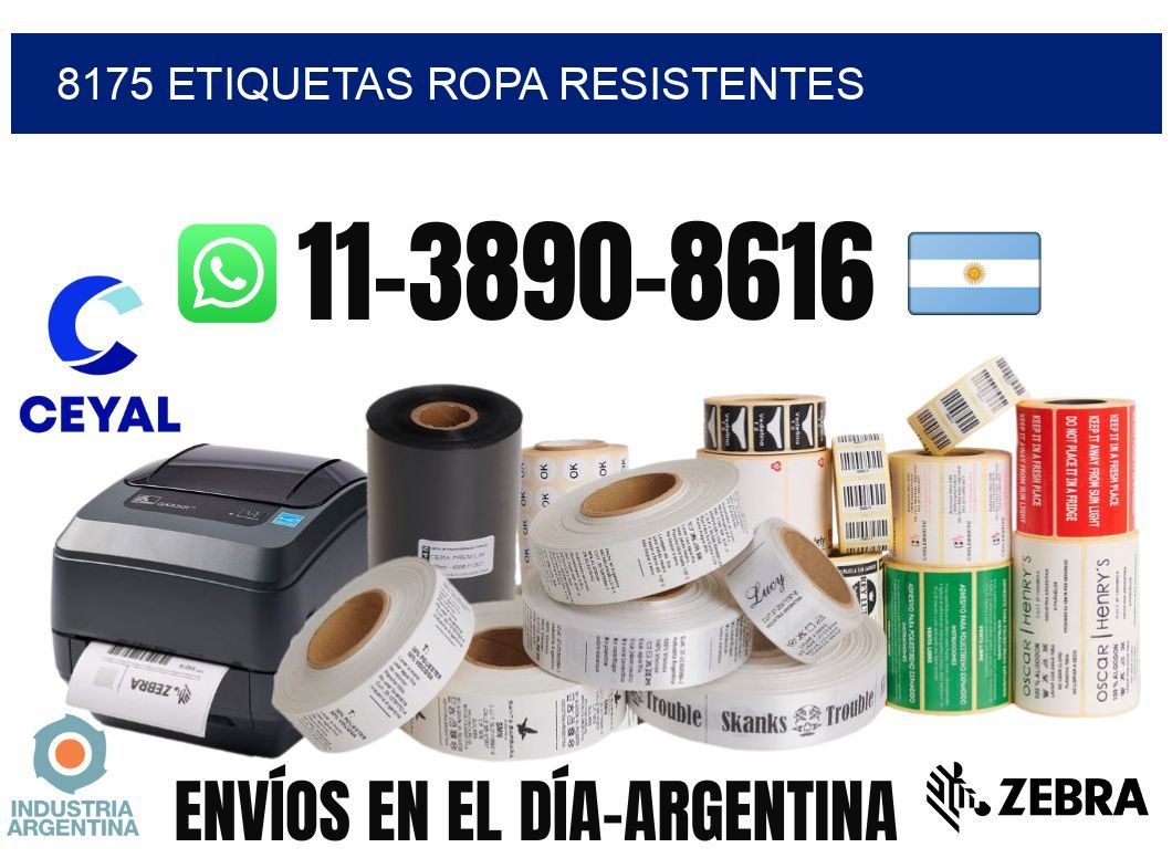 8175 Etiquetas ropa resistentes