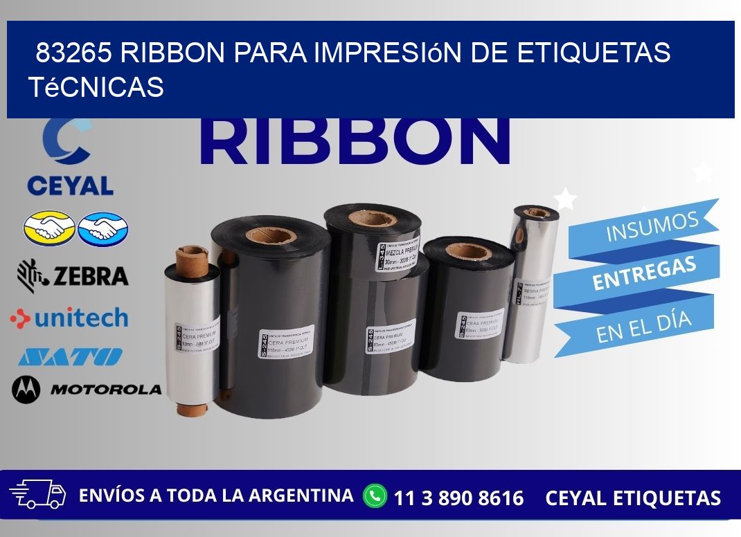 83265 ribbon para impresión de etiquetas técnicas