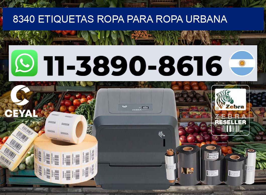 8340 Etiquetas ropa para ropa urbana