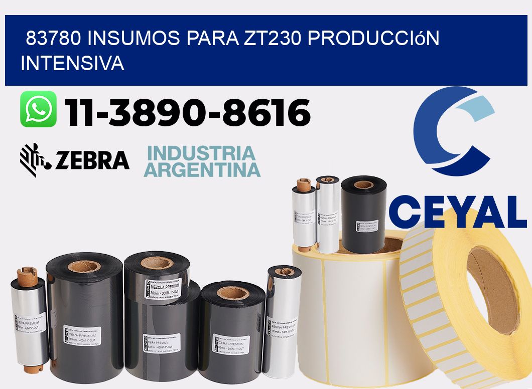 83780 insumos para zt230 producción intensiva