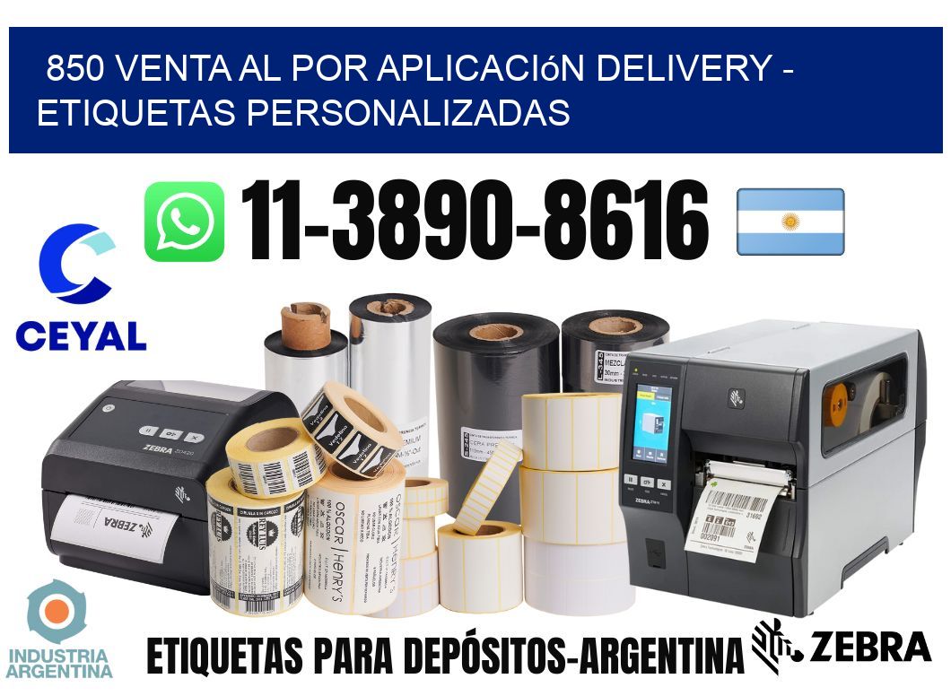 850 Venta al Por Aplicación delivery - Etiquetas Personalizadas