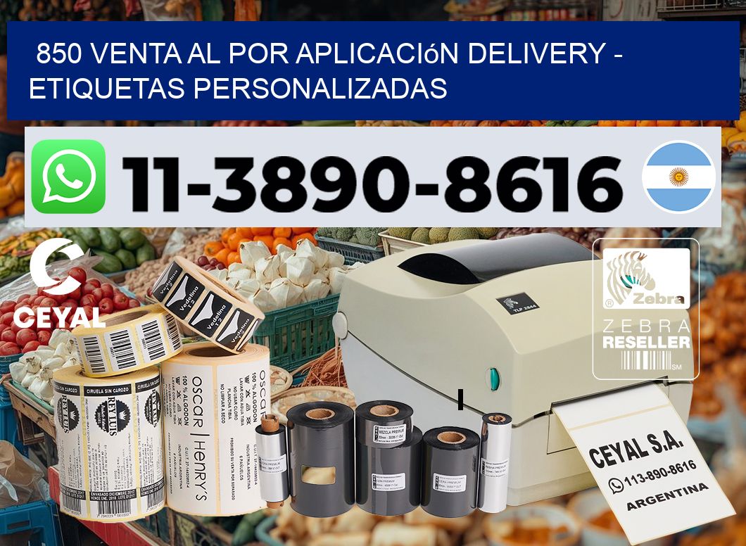 850 Venta al Por Aplicación delivery – Etiquetas Personalizadas