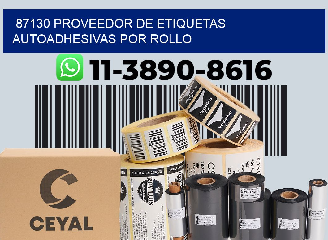 87130 proveedor de etiquetas autoadhesivas por rollo