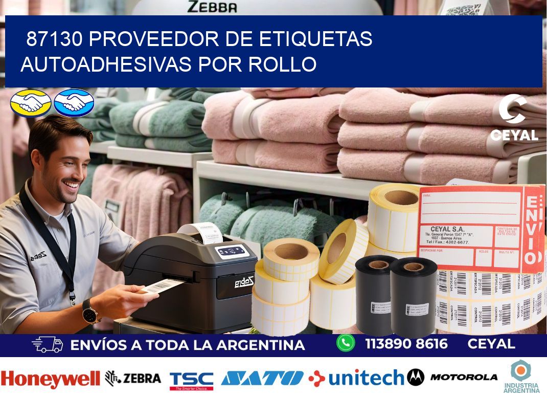 87130 proveedor de etiquetas autoadhesivas por rollo