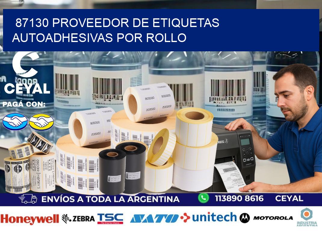 87130 proveedor de etiquetas autoadhesivas por rollo