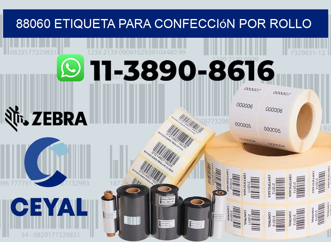 88060 etiqueta para confección por rollo