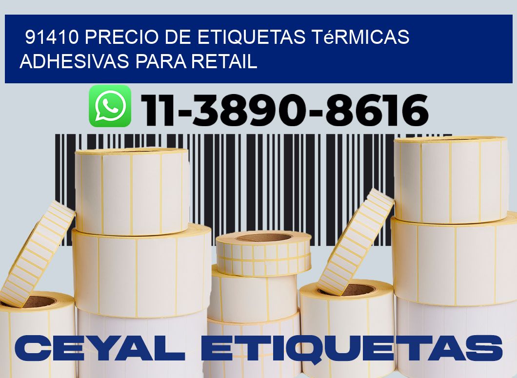 91410 precio de etiquetas térmicas adhesivas para retail