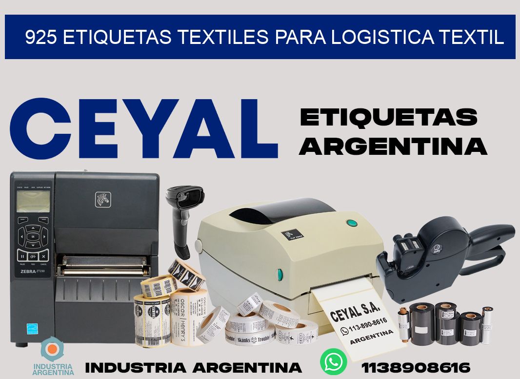 925 Etiquetas textiles para logistica textil