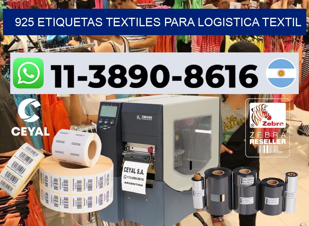 925 Etiquetas textiles para logistica textil