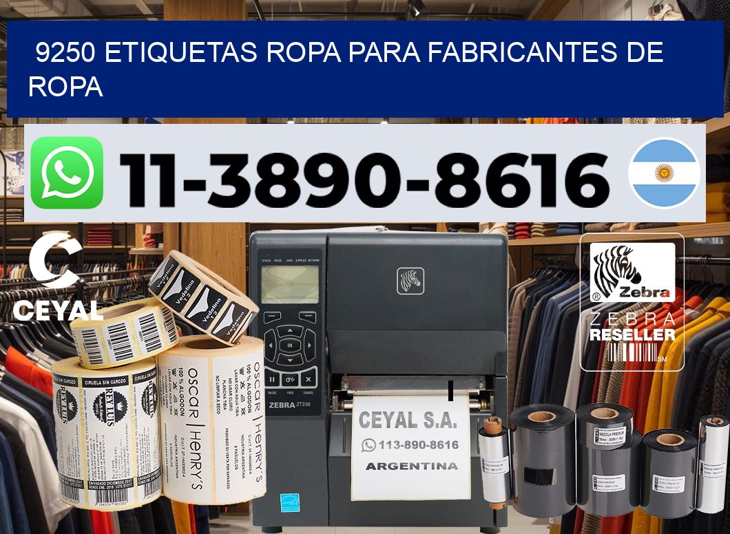 9250 Etiquetas ropa para fabricantes de ropa