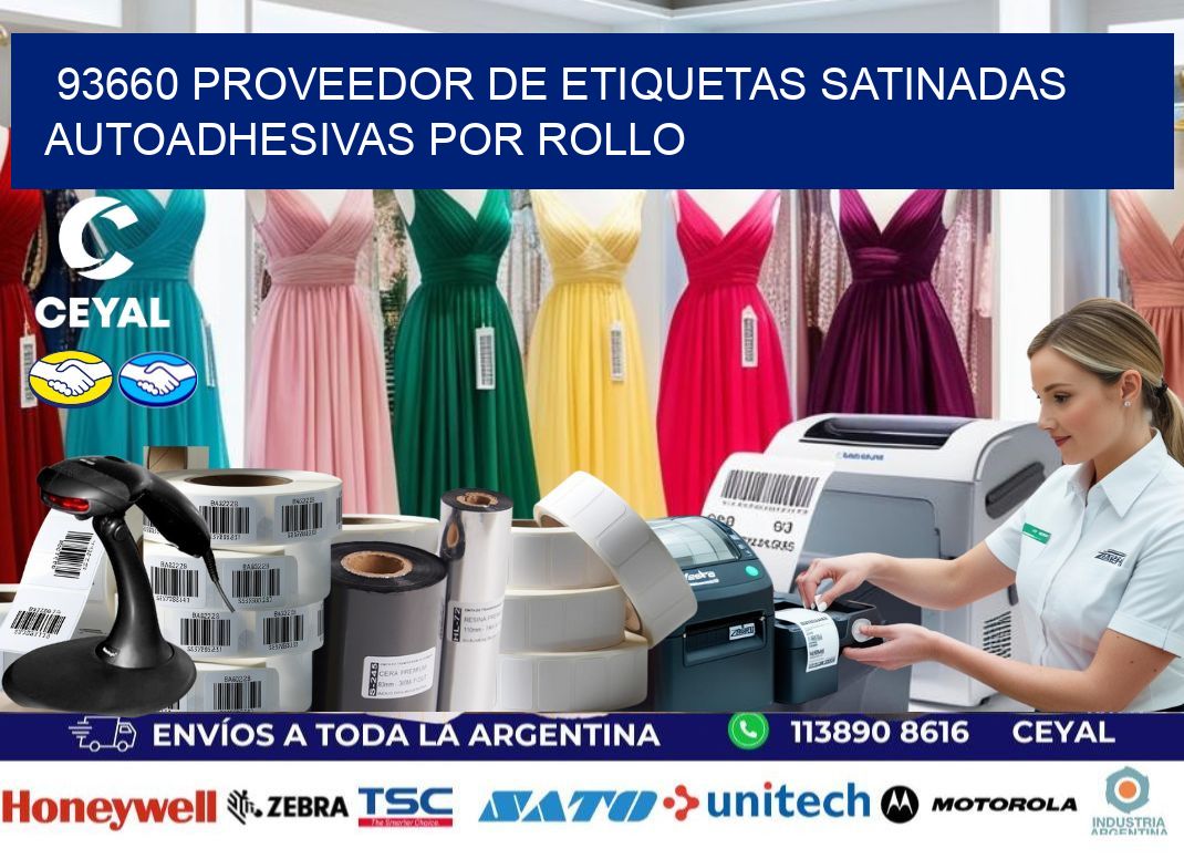 93660 proveedor de etiquetas satinadas autoadhesivas por rollo