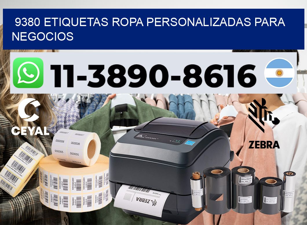 9380 Etiquetas ropa personalizadas para negocios