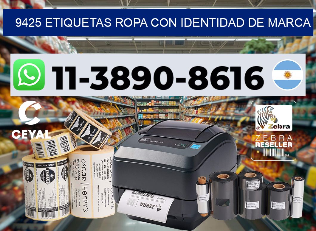 9425 Etiquetas ropa con identidad de marca
