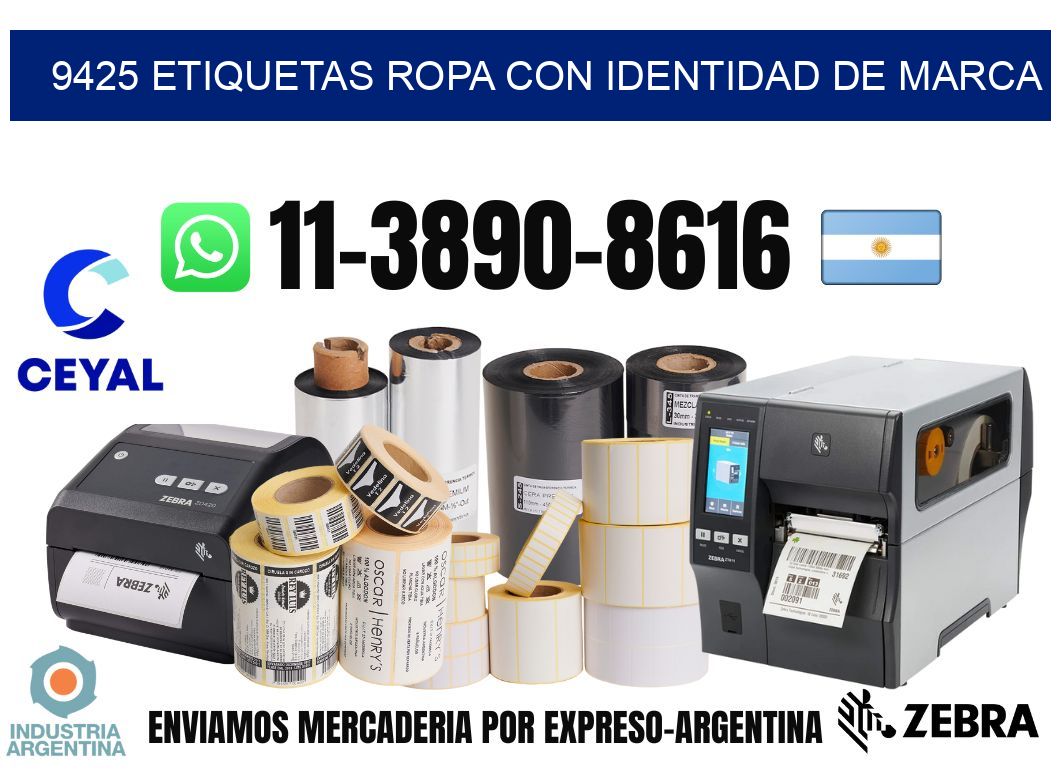 9425 Etiquetas ropa con identidad de marca