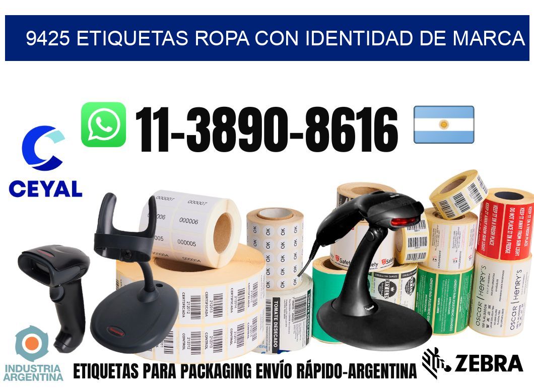 9425 Etiquetas ropa con identidad de marca