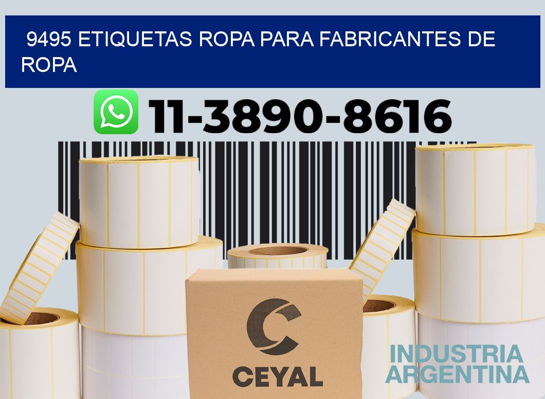9495 Etiquetas ropa para fabricantes de ropa