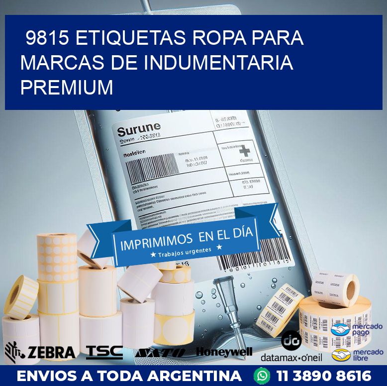 9815 Etiquetas ropa para marcas de indumentaria premium