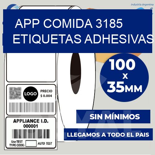 App comida 3185 etiquetas adhesivas