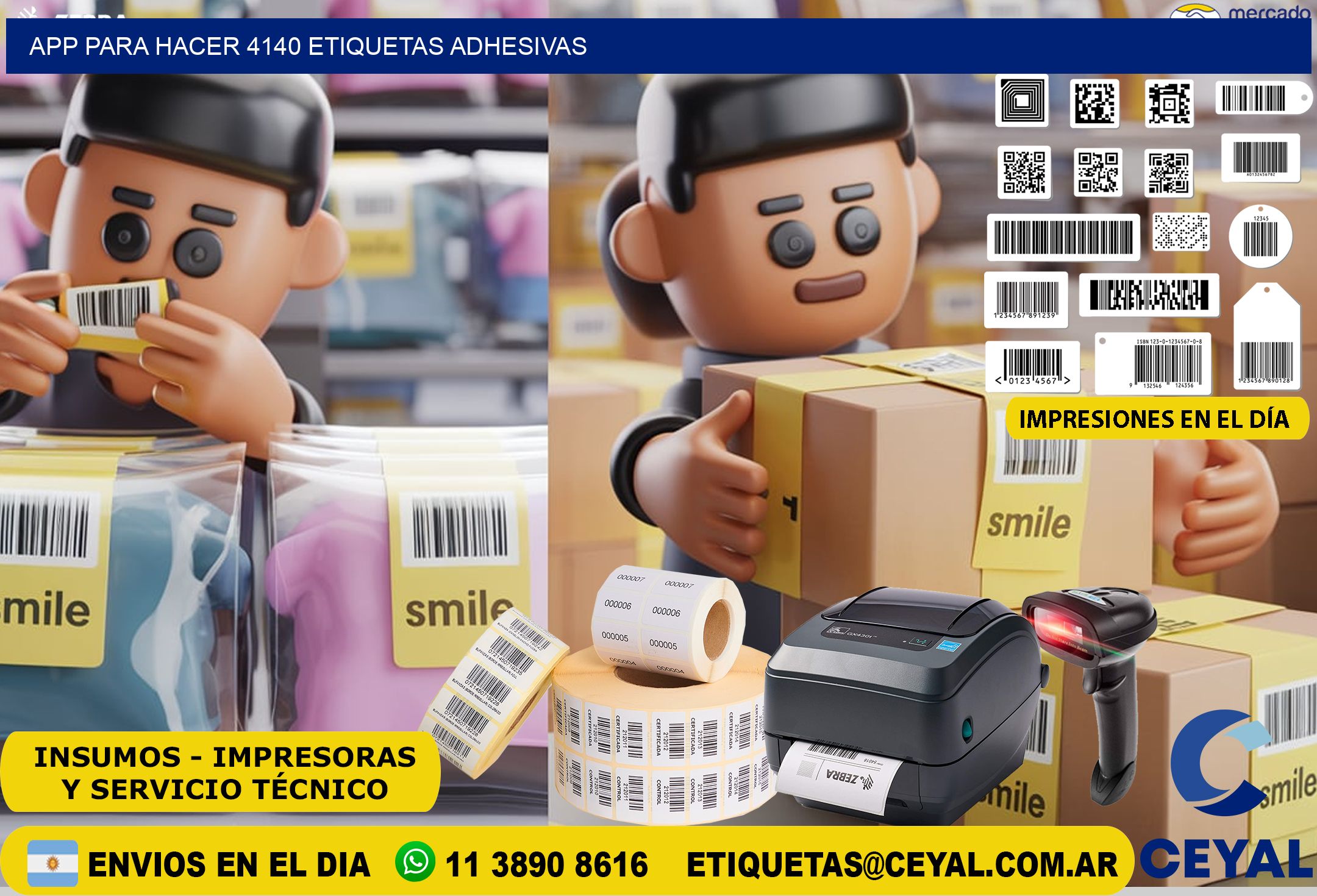 App para hacer 4140 etiquetas adhesivas