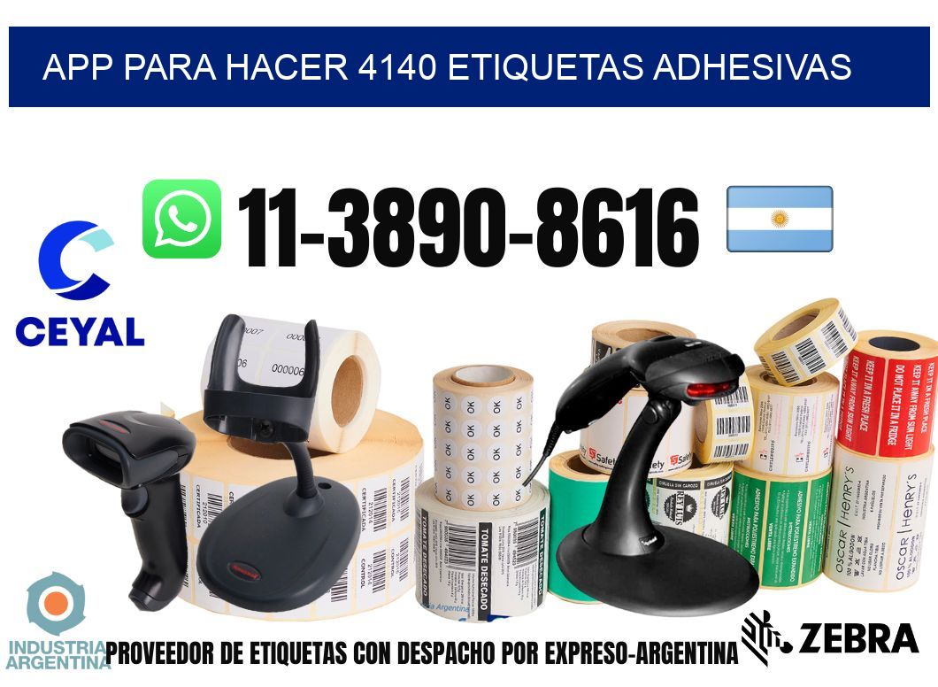 App para hacer 4140 etiquetas adhesivas
