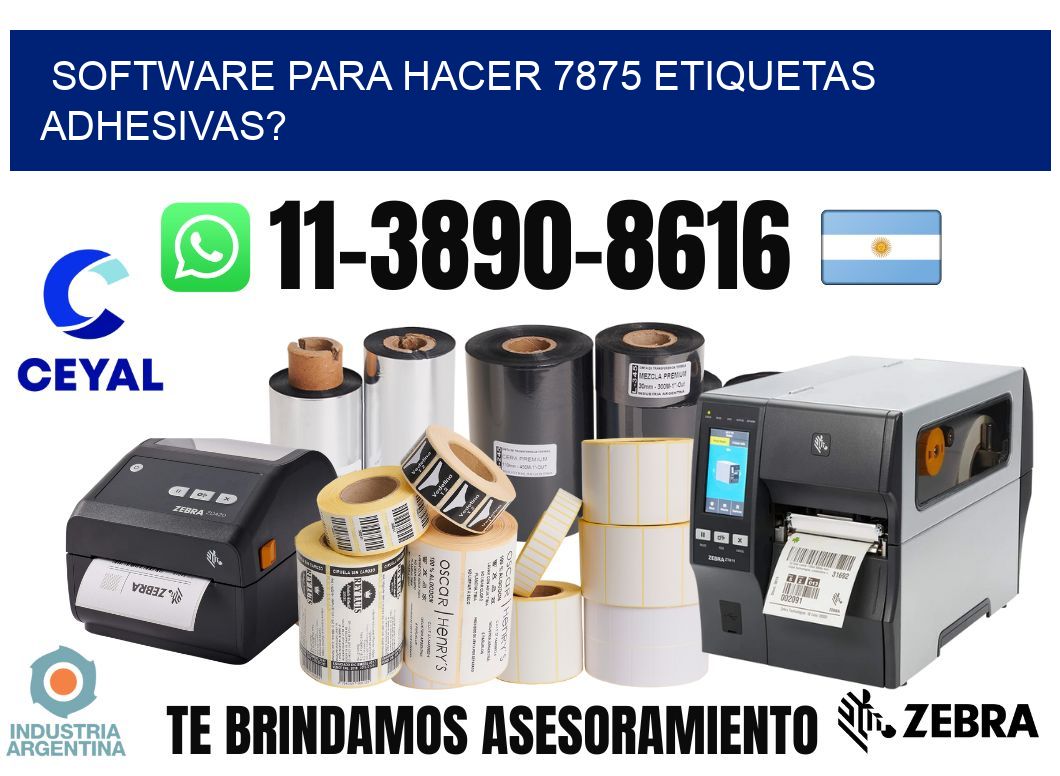 Software para hacer 7875 etiquetas adhesivas?