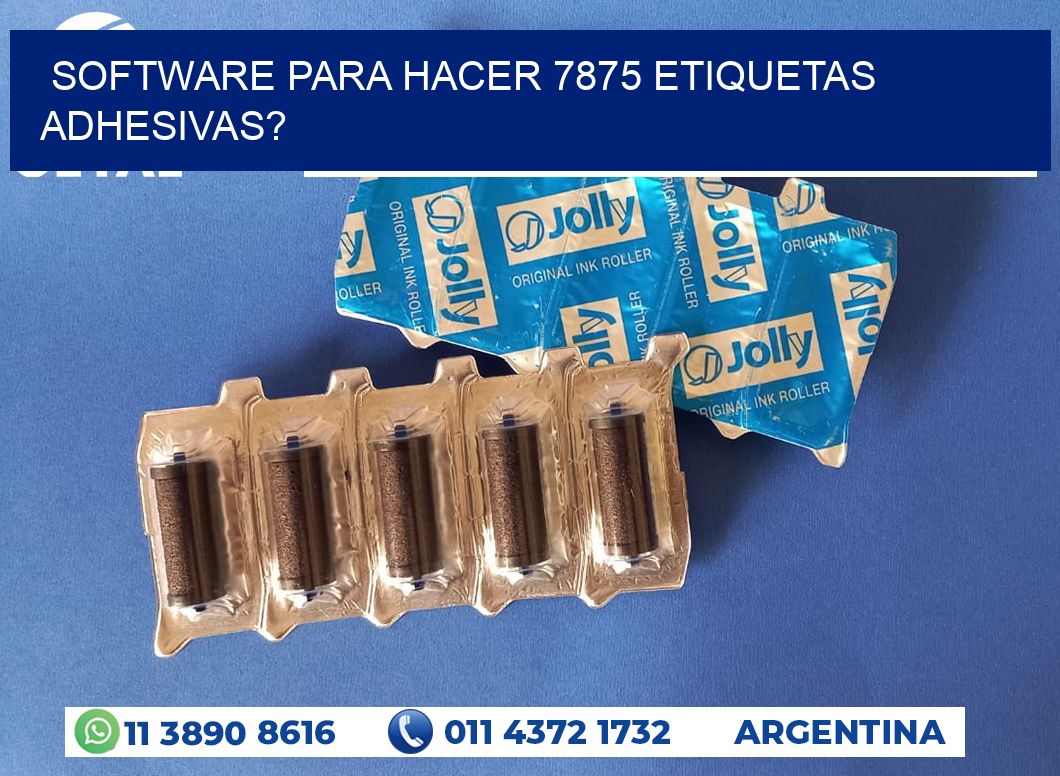 Software para hacer 7875 etiquetas adhesivas?