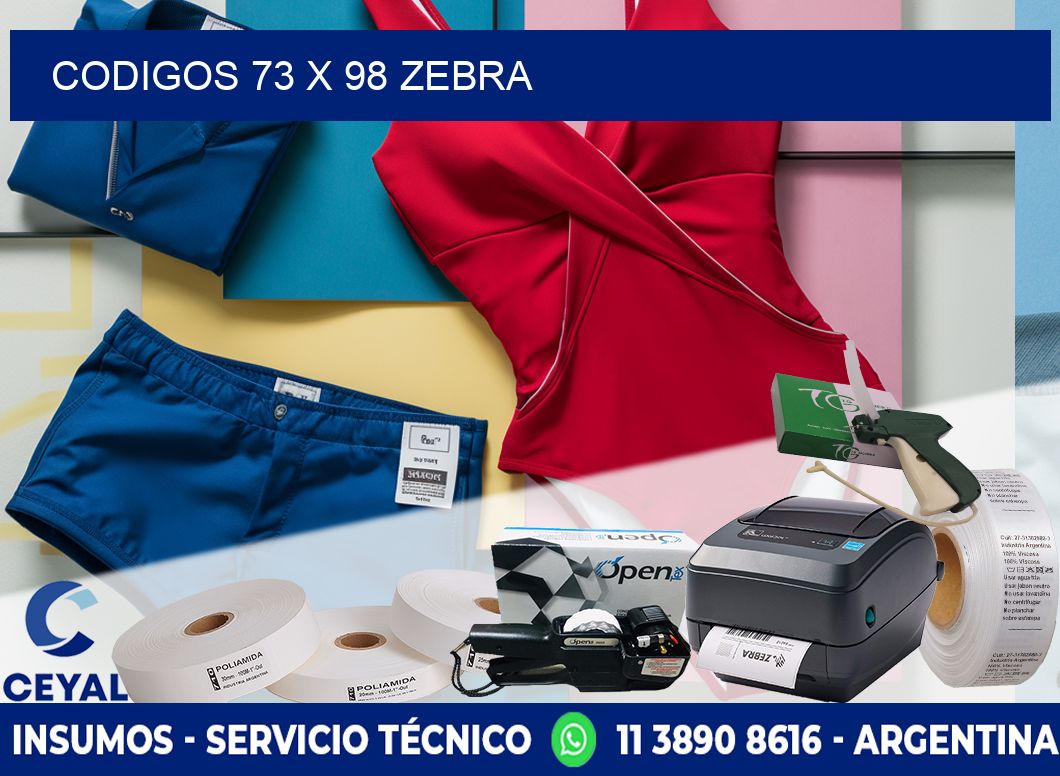 codigos 73 x 98 zebra
