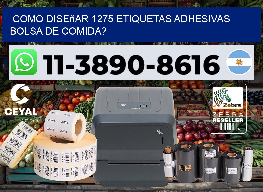 como diseñar 1275 etiquetas adhesivas bolsa de comida?