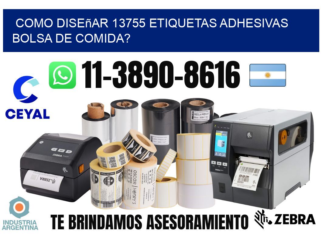 como diseñar 13755 etiquetas adhesivas bolsa de comida?