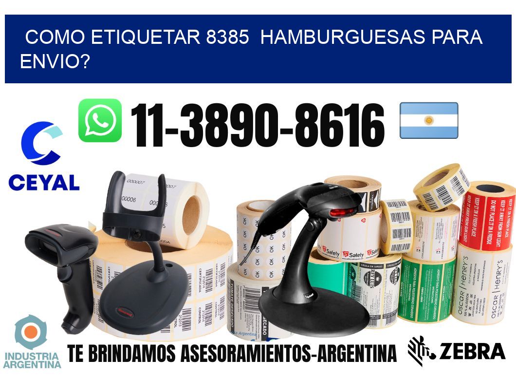 como etiquetar 8385  hamburguesas para envio?