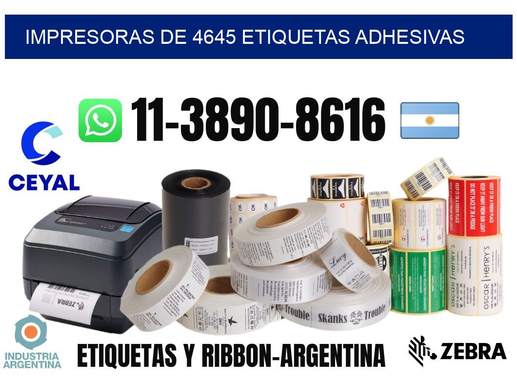 impresoras de 4645 etiquetas adhesivas