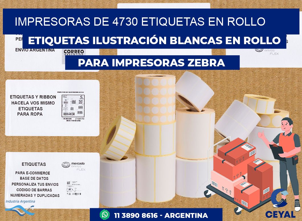 impresoras de 4730 etiquetas en rollo