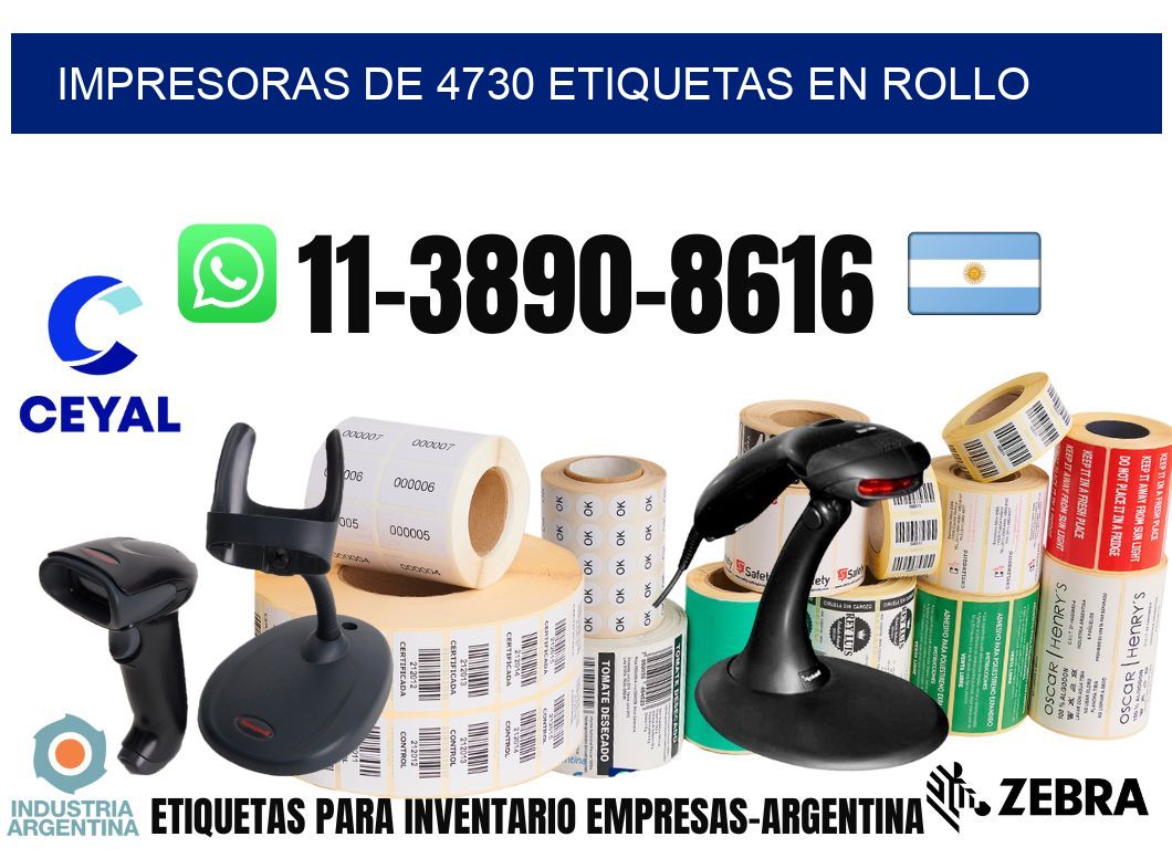 impresoras de 4730 etiquetas en rollo