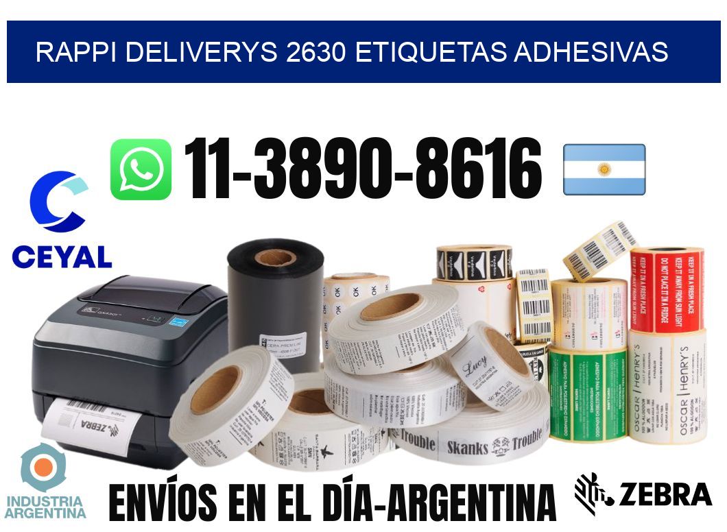 rappi deliverys 2630 etiquetas adhesivas