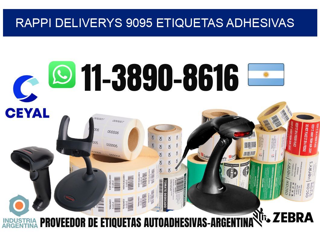 rappi deliverys 9095 etiquetas adhesivas