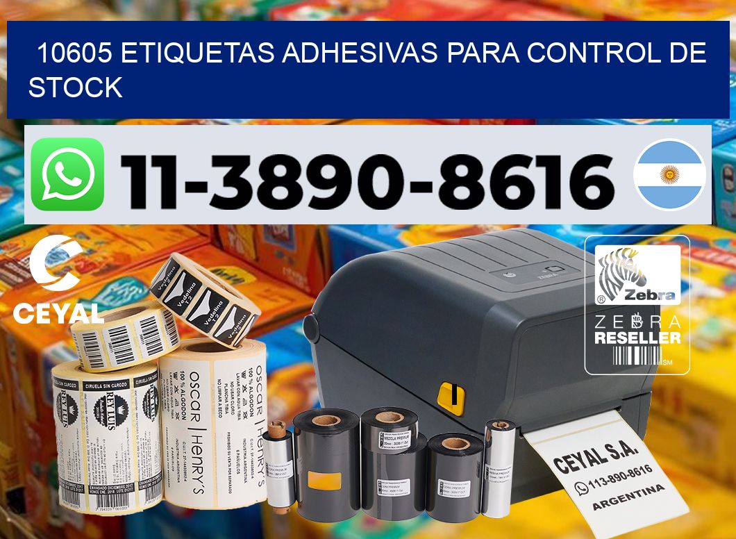 10605 Etiquetas adhesivas para control de stock