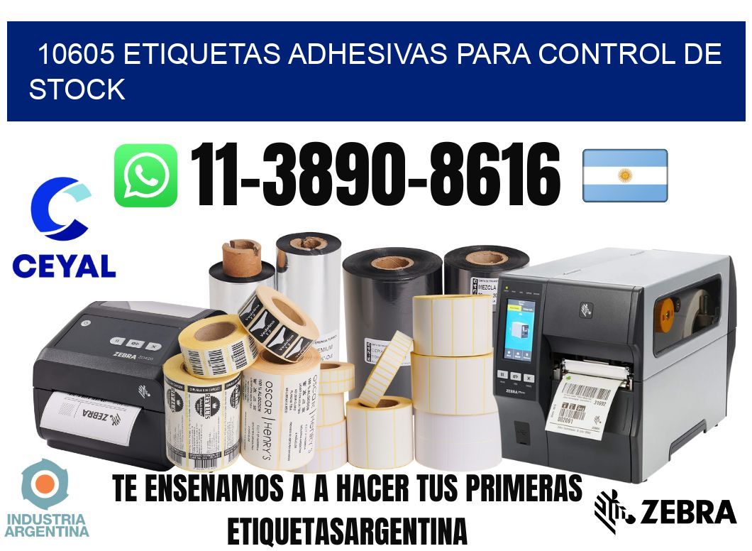 10605 Etiquetas adhesivas para control de stock