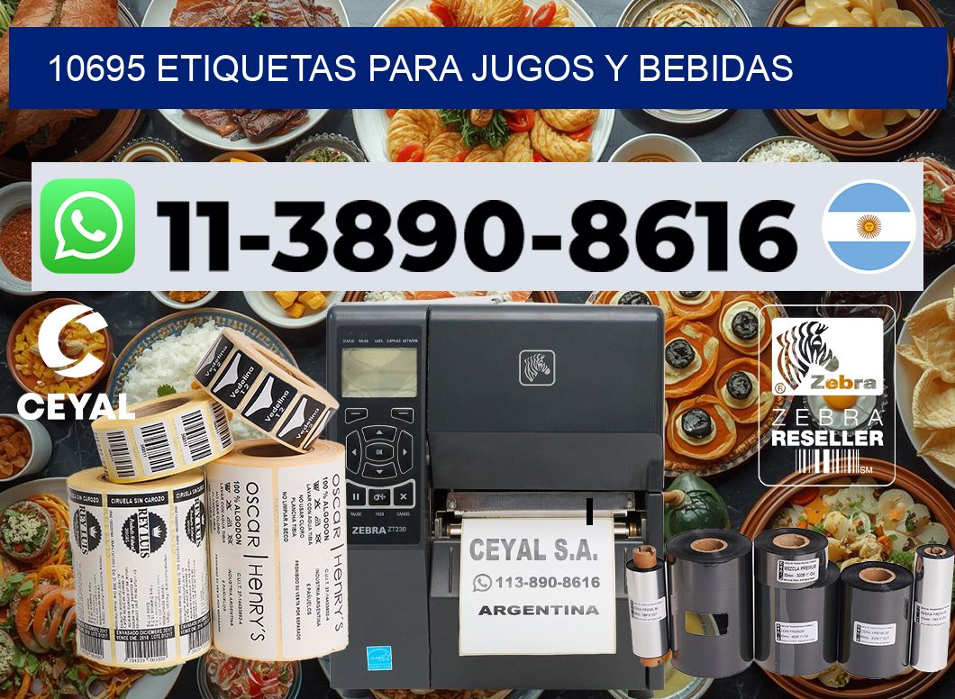 10695 Etiquetas para jugos y bebidas